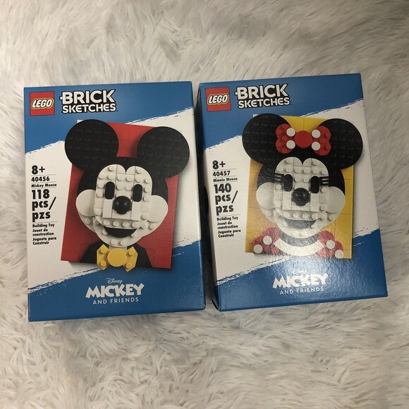 New LEGO 40456 and 40457 Mickey Mouse Minnie Mouse Bundle Building Toys - Picture 1 of 3